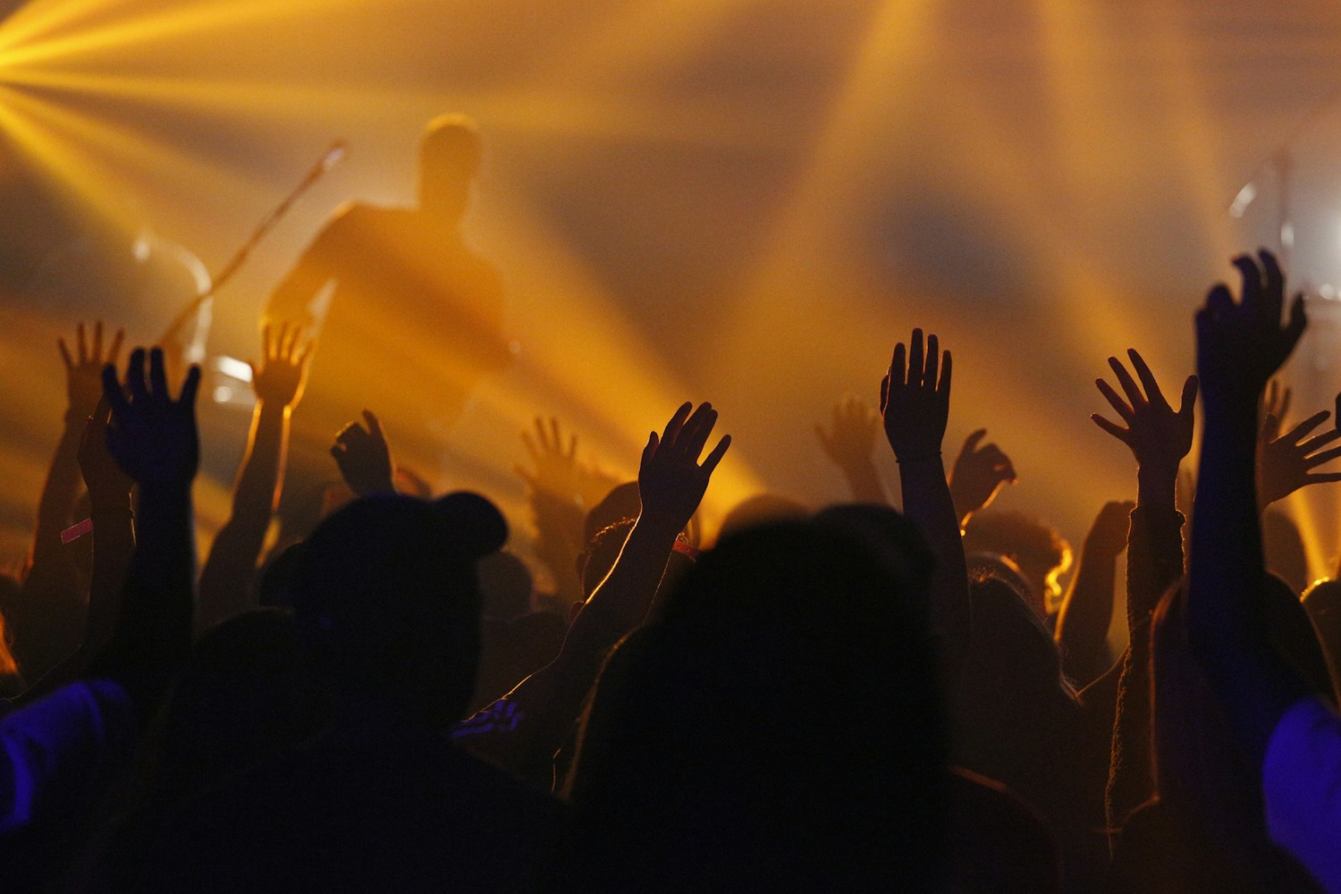 Real crowd movement and DJ sound